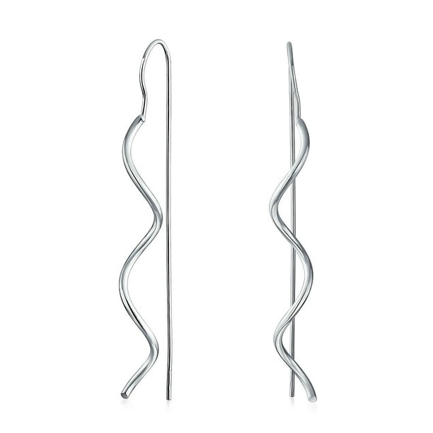 Details about Minimalist Zig Zag Silver Drop Earrings Details about Minimalist Zig Zag Silver Drop Earrings